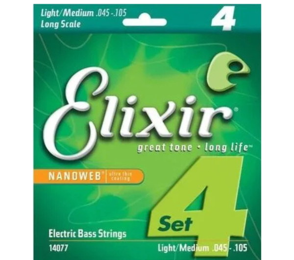 Elixir 14077 Medium Jeu de cordes Bass