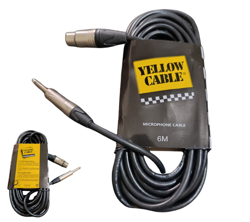 YELLOW CABLE de Microphone Jack/XLR 6M